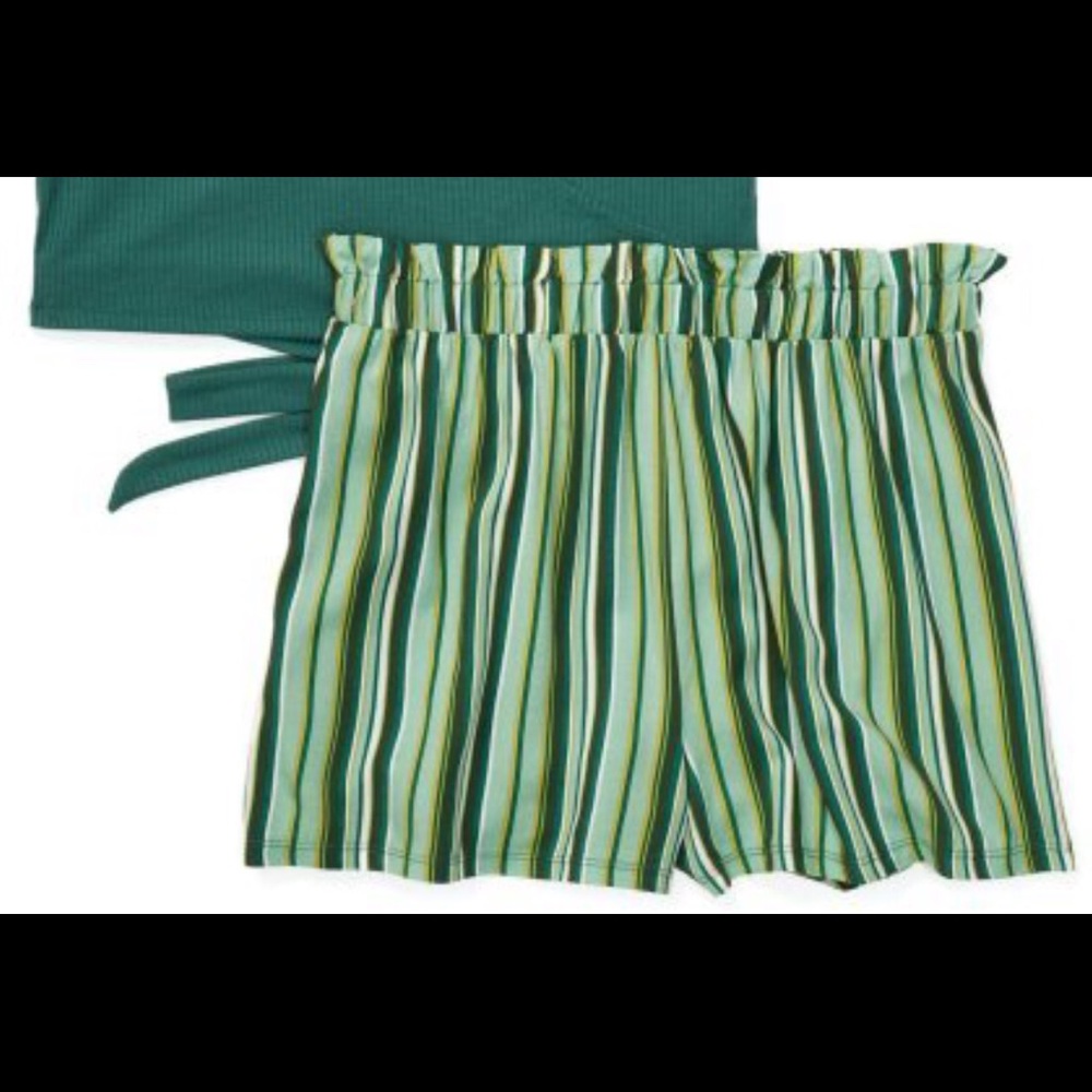 Chic Wrap Top and High Waisted Shorts Lounge Set - Picture 2 of 5